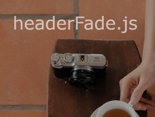 Fade Out Hero Header On Scroll - jQuery headerFade.js