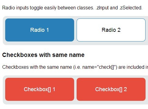 jQuery Plugin To Turn Radio Buttons & Checkboxes Into Labels - zInput |  Free jQuery Plugins