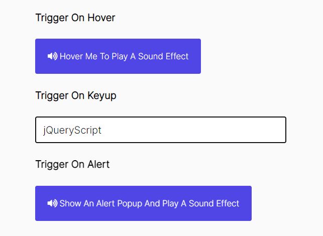 27 Sound Effects Your jQuery Project - | Free Plugins