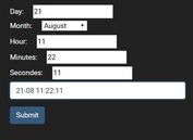 Select Dates & Times From Form Fields - jQuery moDateTimeField