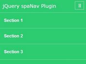 Responsive jQuery Navigation For One Page Scrolling Website - spaNav